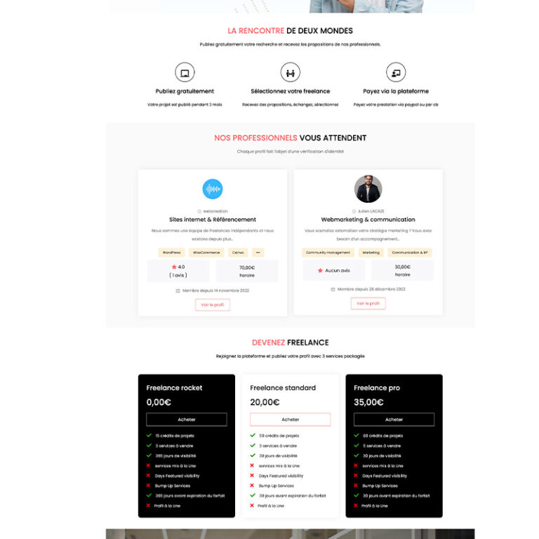 PLATEFORME DU FREELANCE