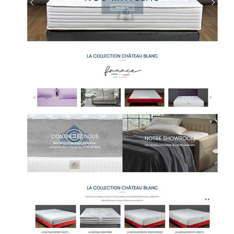 LITERIE CHATEAU BLANC